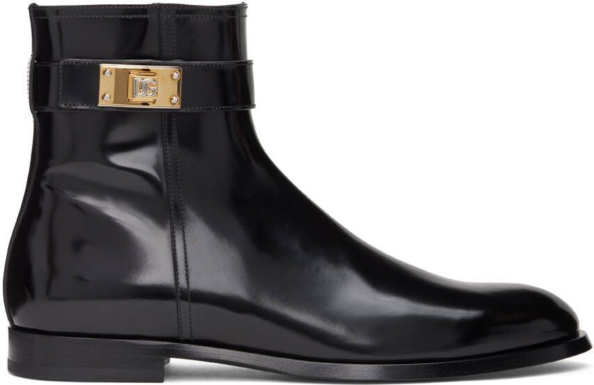 Dolce & Gabbana Black Leather Boots