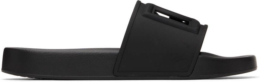 Dolce & Gabbana Black Logo Sandals - Picture 5