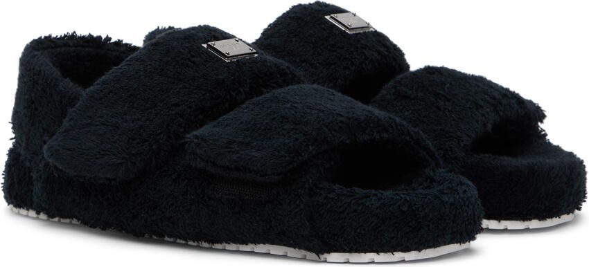 Dolce & Gabbana Black Logo Sandals