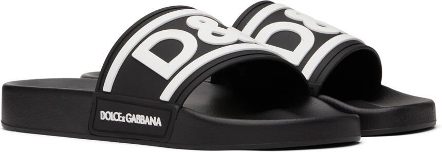Dolce & Gabbana Black Logo Sandals - Picture 2