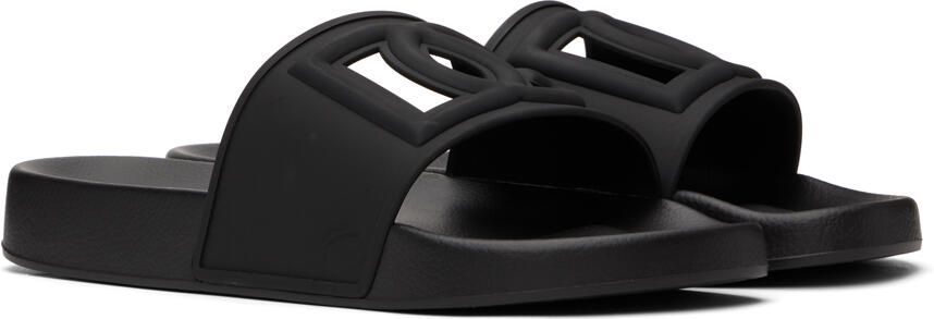Dolce & Gabbana Black Logo Sandals - Picture 3