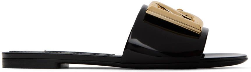 Dolce & Gabbana Black Logo Slides - Picture 5