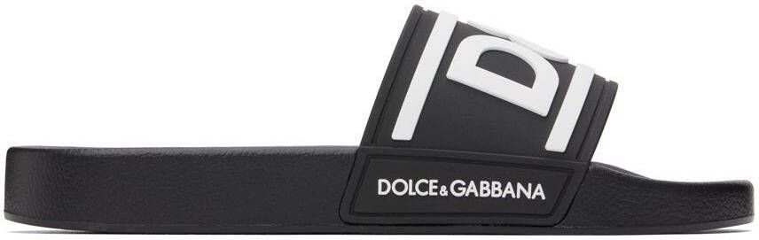 Dolce & Gabbana Black Logo Slides - Picture 5