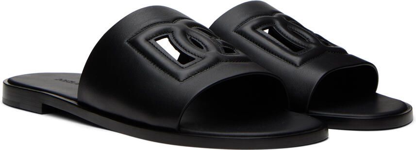 Dolce & Gabbana Black Logo Slides - Picture 2