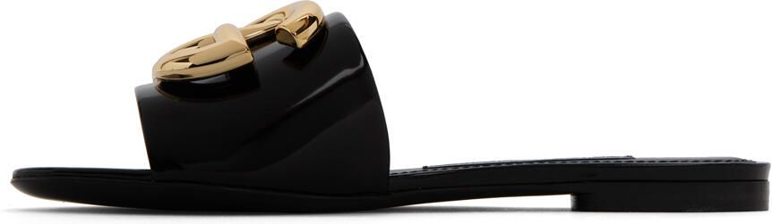 Dolce & Gabbana Black Logo Slides - Picture 4