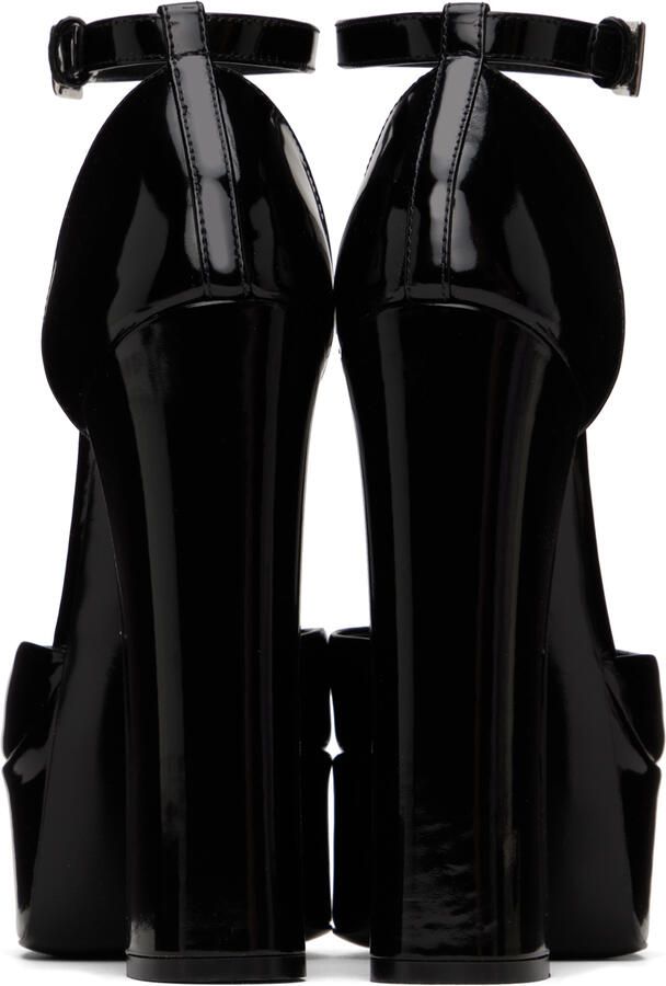 Dolce & Gabbana Black Polished Platform Heels - Picture 3