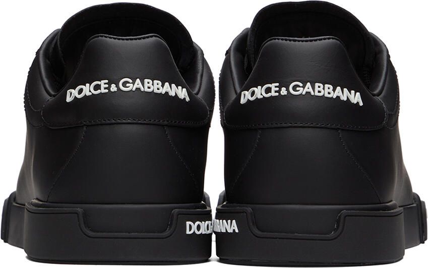 Dolce & Gabbana Black Portofino Low-Top Sneakers