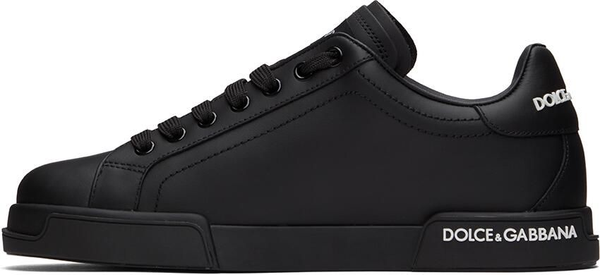 Dolce & Gabbana Black Portofino Low-Top Sneakers - Picture 3