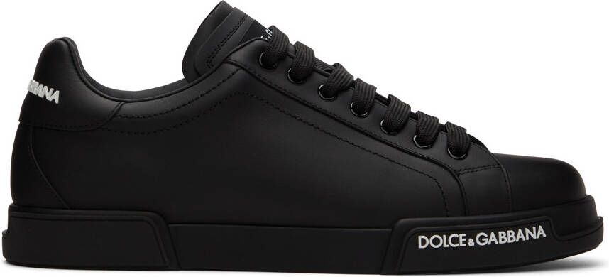 Dolce & Gabbana Black Portofino Sneakers - Picture 5