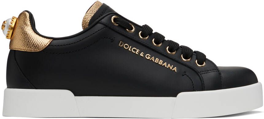 Dolce & Gabbana Black Portofino Sneakers - Picture 5