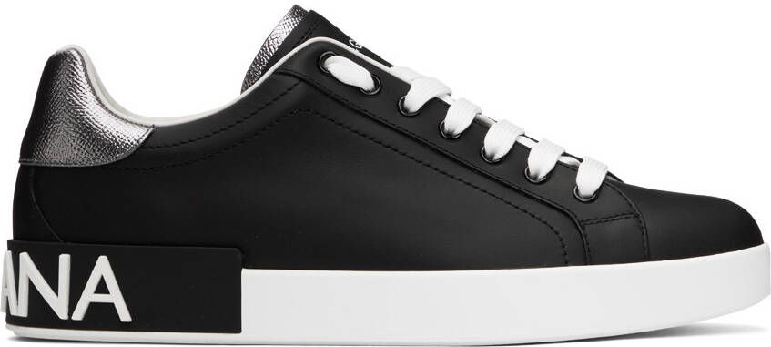 Dolce & Gabbana Black Portofino Sneakers - Picture 4