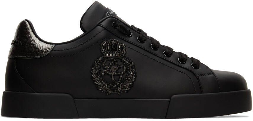 Dolce & Gabbana Black Portofino Sneakers - Picture 5