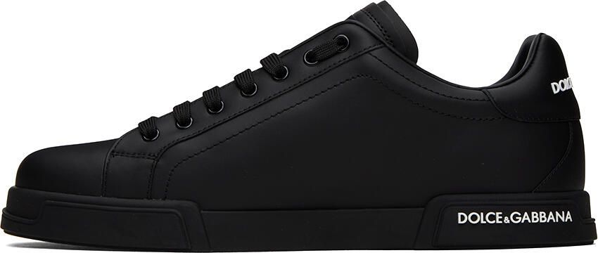 Dolce & Gabbana Black Portofino Sneakers - Picture 3