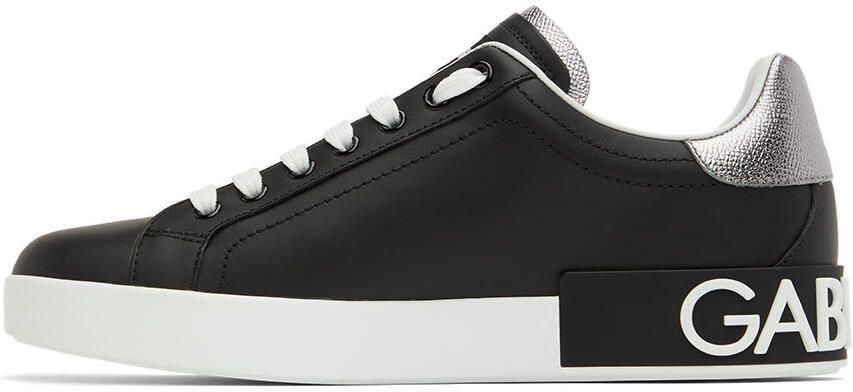 Dolce & Gabbana Black Portofino Sneakers - Picture 3
