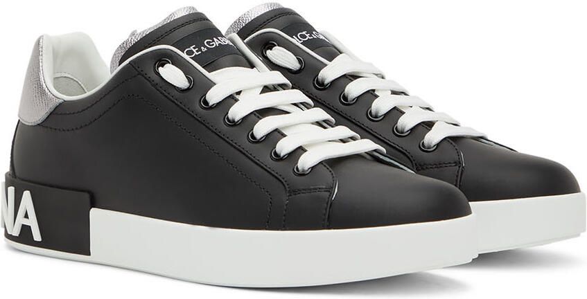 Dolce & Gabbana Black Portofino Sneakers - Picture 2