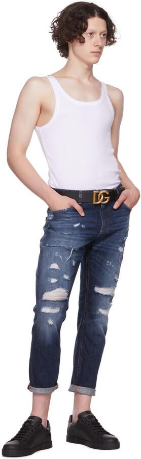 Dolce & Gabbana Black Portofino Sneakers - Picture 4