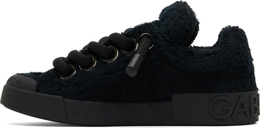 Dolce & Gabbana Black Portofino Sneakers - Picture 2