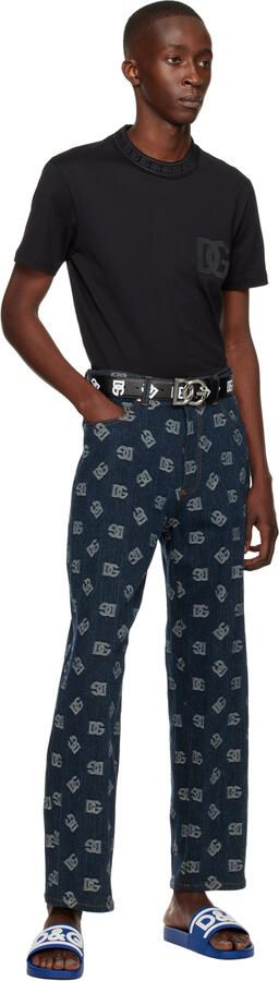 Dolce & Gabbana Blue Logo Slides - Picture 4