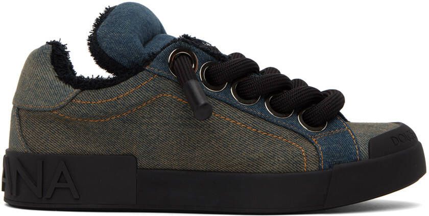Dolce & Gabbana Blue Portofino Sneakers - Picture 5