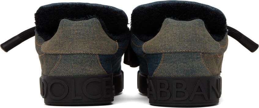 Dolce & Gabbana Blue Portofino Sneakers - Picture 3