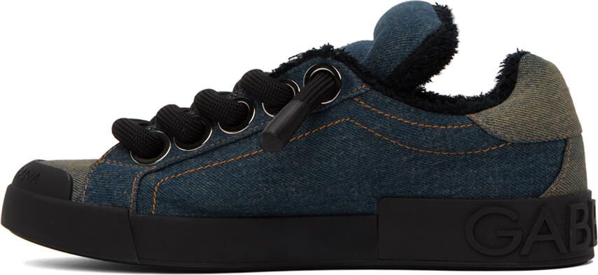 Dolce & Gabbana Blue Portofino Sneakers - Picture 2