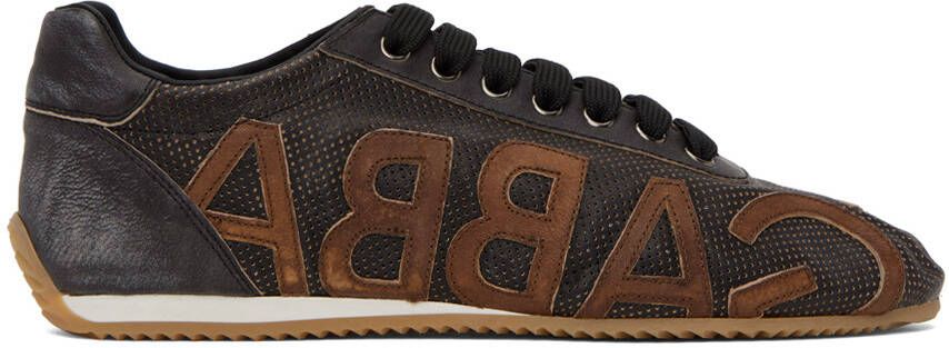 Dolce & Gabbana Brown Perforated Sneakers - Picture 5
