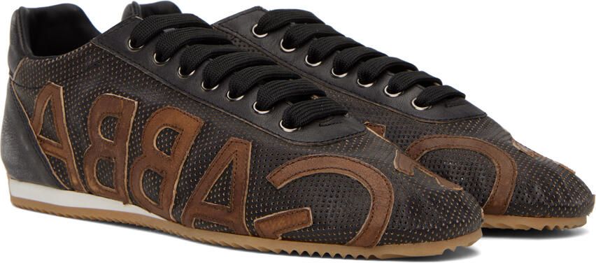 Dolce & Gabbana Brown Perforated Sneakers - Picture 2
