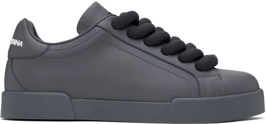 Dolce & Gabbana Gray Portofino Sneakers
