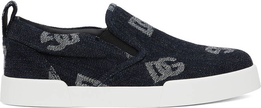 Dolce & Gabbana Navy Portofino Sneakers - Picture 5