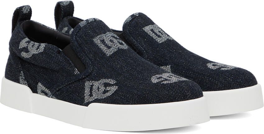Dolce & Gabbana Navy Portofino Sneakers - Picture 2