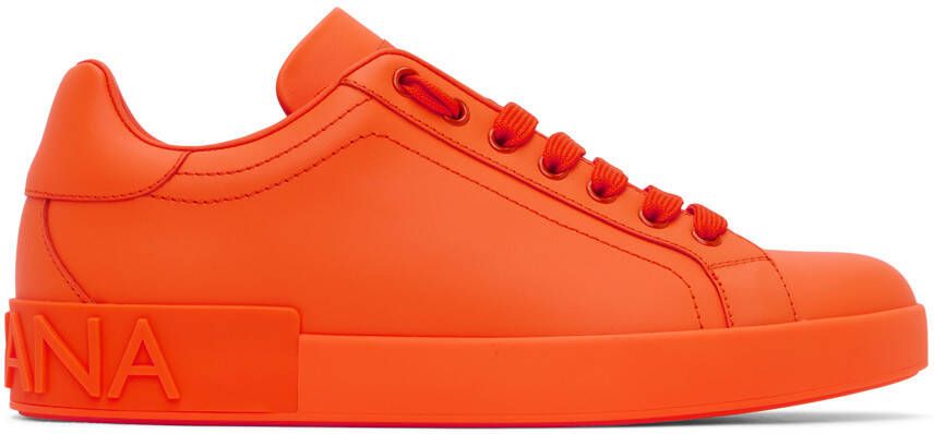 Dolce & Gabbana Orange Portofino Sneakers - Picture 5