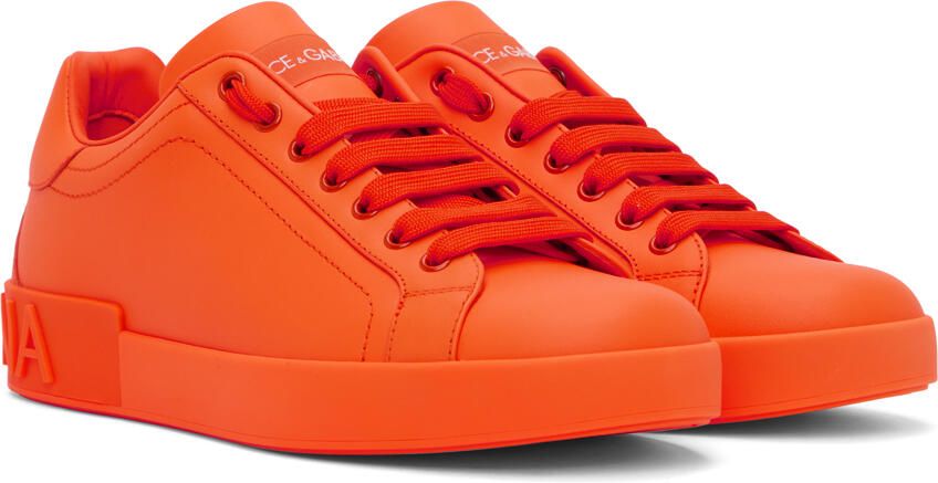 Dolce & Gabbana Orange Portofino Sneakers - Picture 2