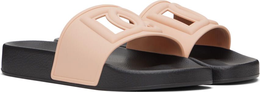Dolce & Gabbana Pink Beachwear Slides - Picture 2