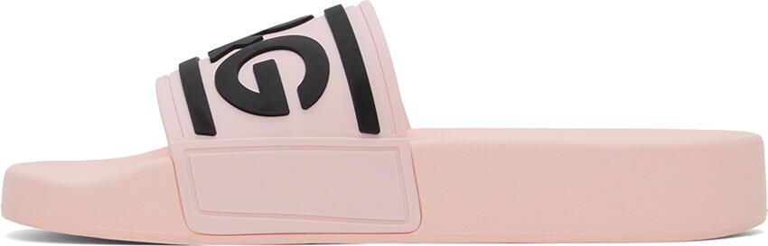 Dolce & Gabbana Pink Beachwear Slides - Picture 4