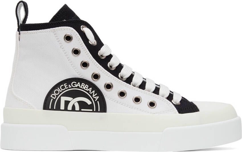 Dolce & Gabbana Portofino Light Colorblock Mid-Top Sneakers - Picture 5