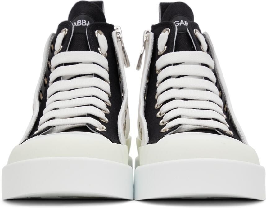 Dolce & Gabbana Portofino Light Colorblock Mid-Top Sneakers - Picture 2