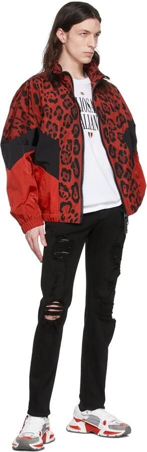 Dolce & Gabbana Red & White Airmaster Low-Top Sneakers - Picture 4