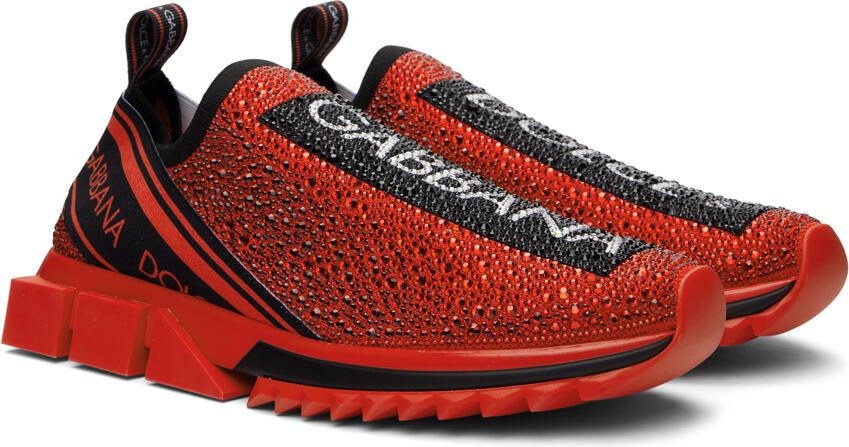 Dolce & Gabbana Red Sorrento Sneakers - Picture 2