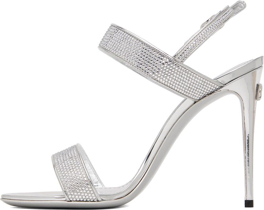 Dolce & Gabbana Silver Kim Heeled Sandals - Picture 2