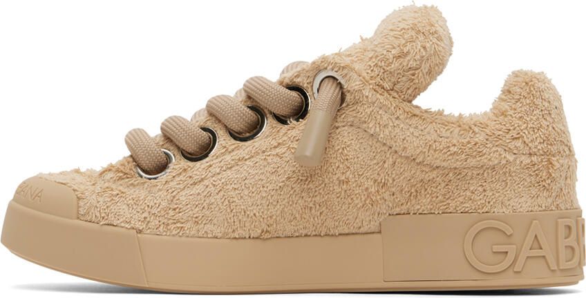 Dolce & Gabbana Tan Portofino Sneakers - Picture 3