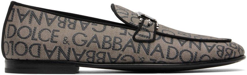 Dolce & Gabbana Taupe Ariosto Slippers - Picture 5