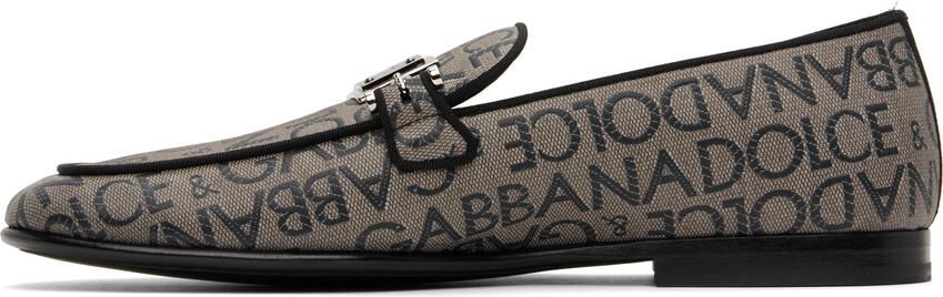 Dolce & Gabbana Taupe Ariosto Slippers - Picture 4
