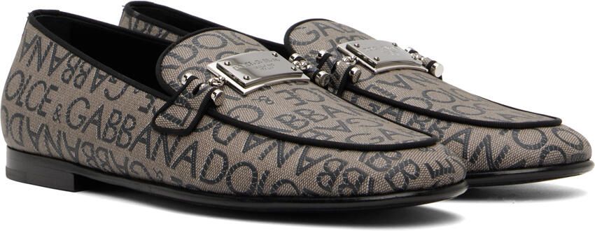 Dolce & Gabbana Taupe Ariosto Slippers - Picture 2