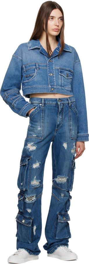 Dolce & Gabbana White & Black Portofino Low Sneakers - Picture 4