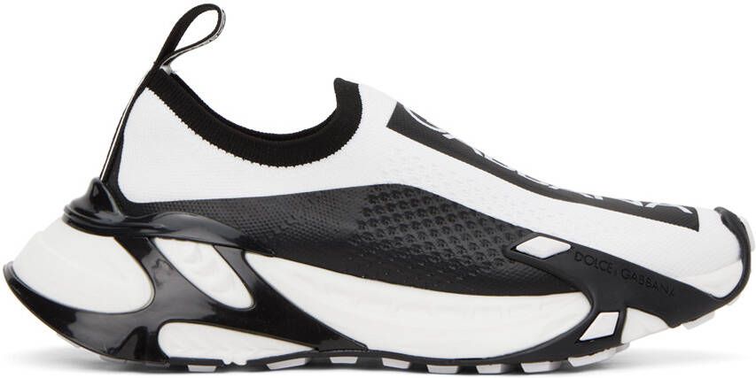 Dolce & Gabbana White & Black Sorrento Sneakers - Picture 4