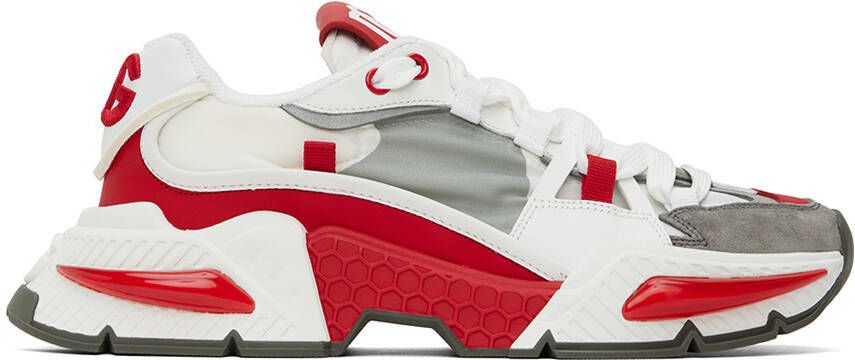 Dolce & Gabbana White & Red Airmaster Sneakers - Picture 5