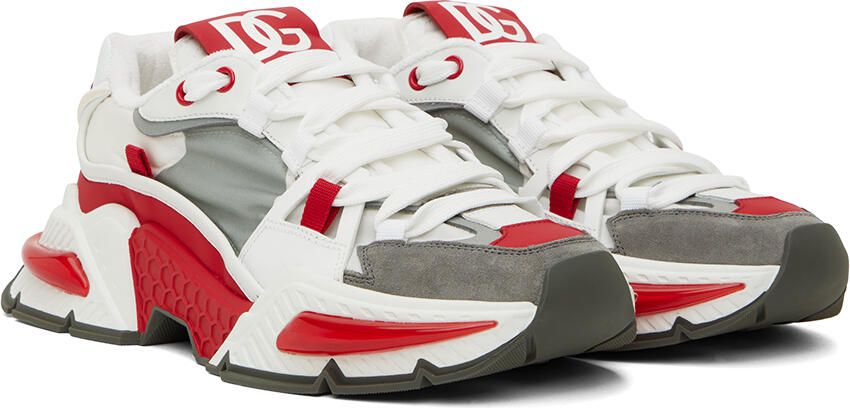 Dolce & Gabbana White & Red Airmaster Sneakers - Picture 2