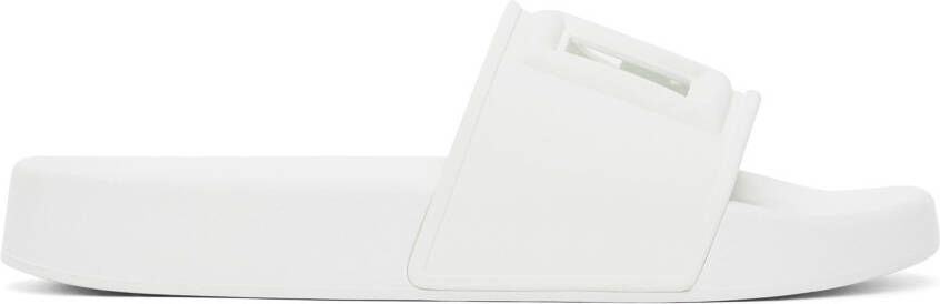 Dolce & Gabbana White Cutout Slides
