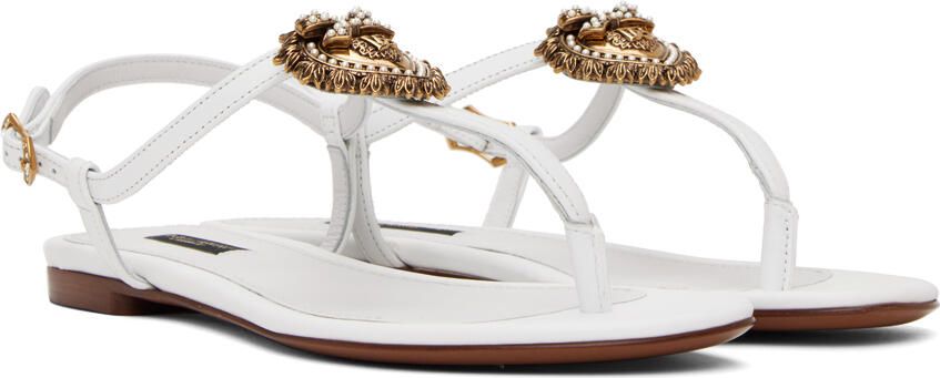 Dolce & Gabbana White Devotion Sandals - Picture 2