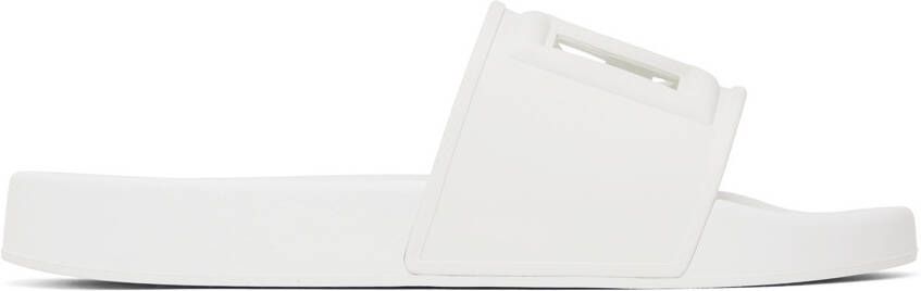 Dolce & Gabbana White DG Logo Slides - Picture 5